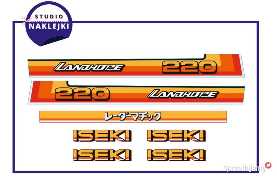 Naklejki ISEKI TU220 Landhope traktor mini Nowy Dwór Mazowiecki