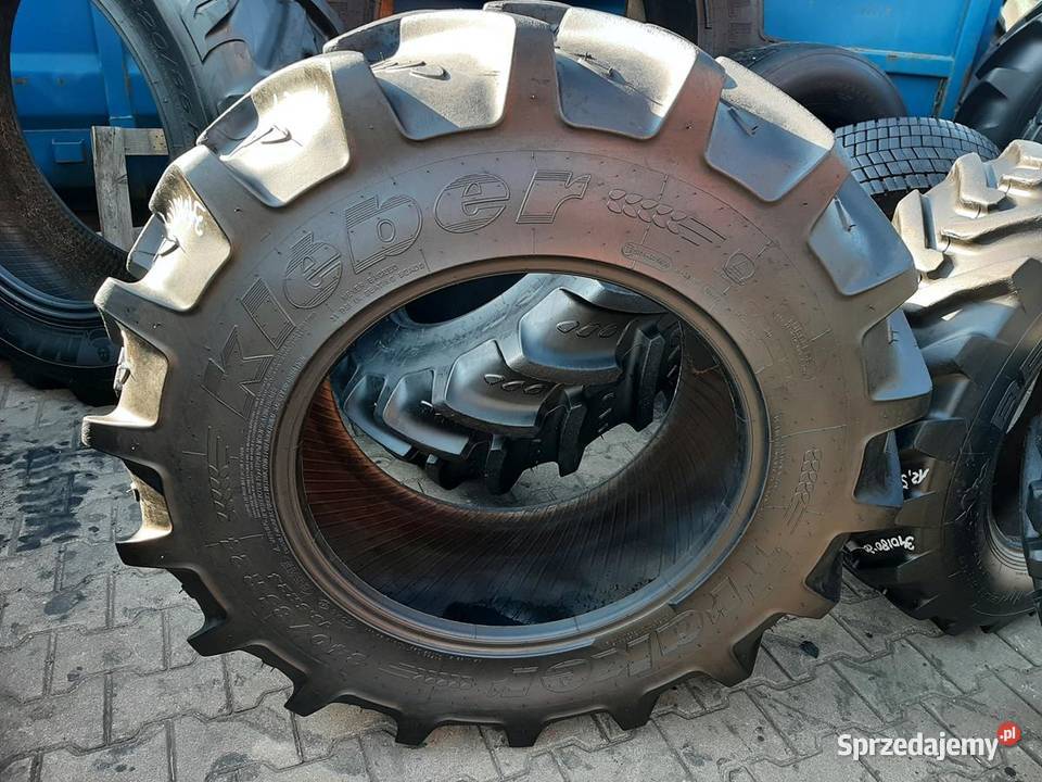 2x Opona używana rolnicza 34085R24 136R24 KLEBER Zaścianki