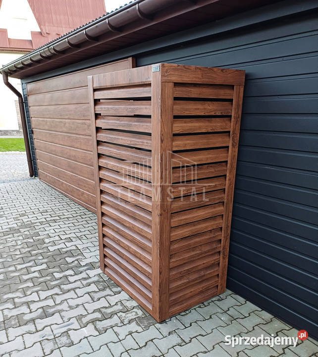 Osłona pompy ciepła 70x40x190 ciemny orzech