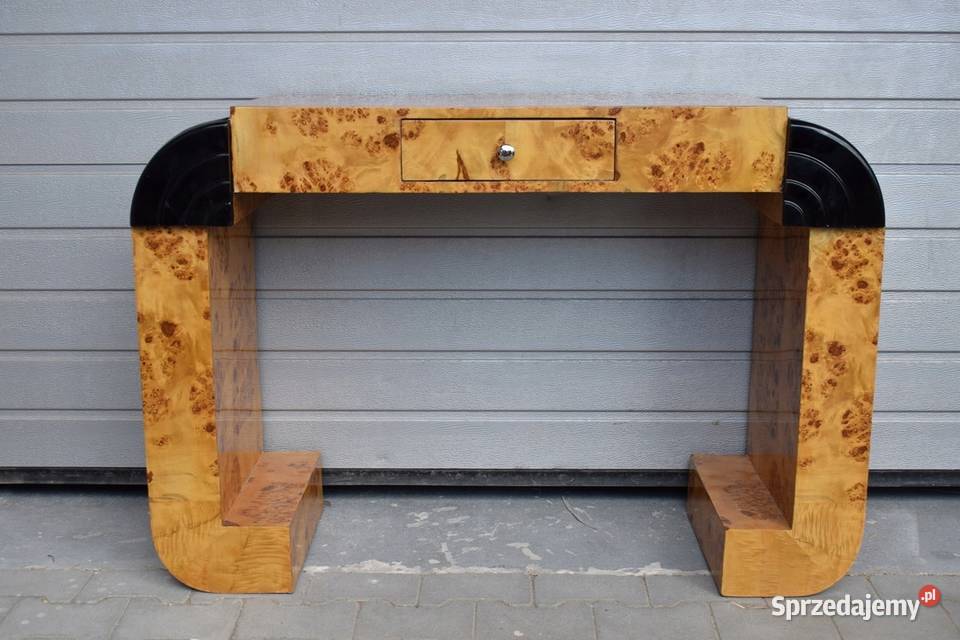 Drewniany Stolik Stół Biurko Art Deco Konsola Kraków