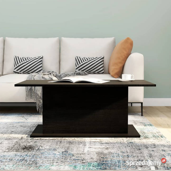 Stolik kawowy czarny 102x555x40 materiał Warszawa