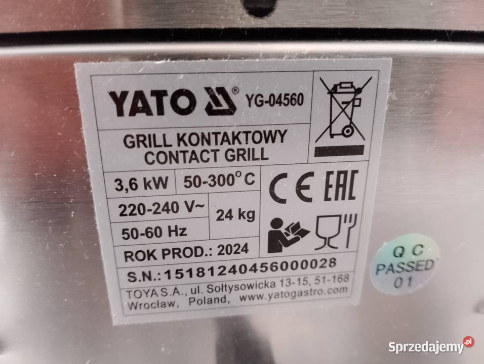 KONTAKT GRILL PODWÓJNY RYFLOWANY 58 YG04560 Wrocław sprzedam