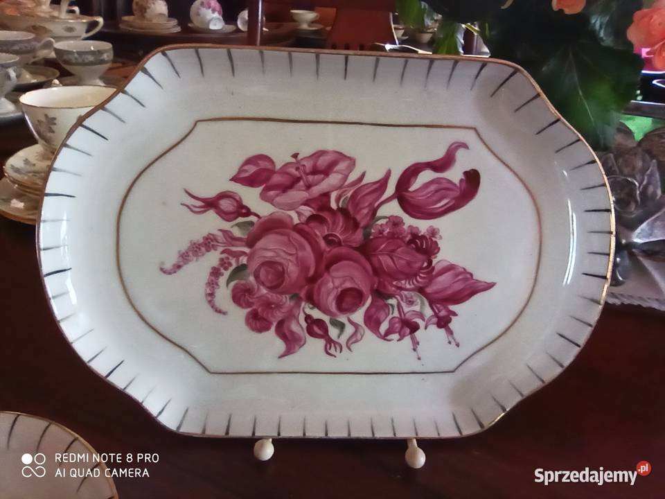 Patera z bukietem Sygnatura Tirschenreuth Gdańsk