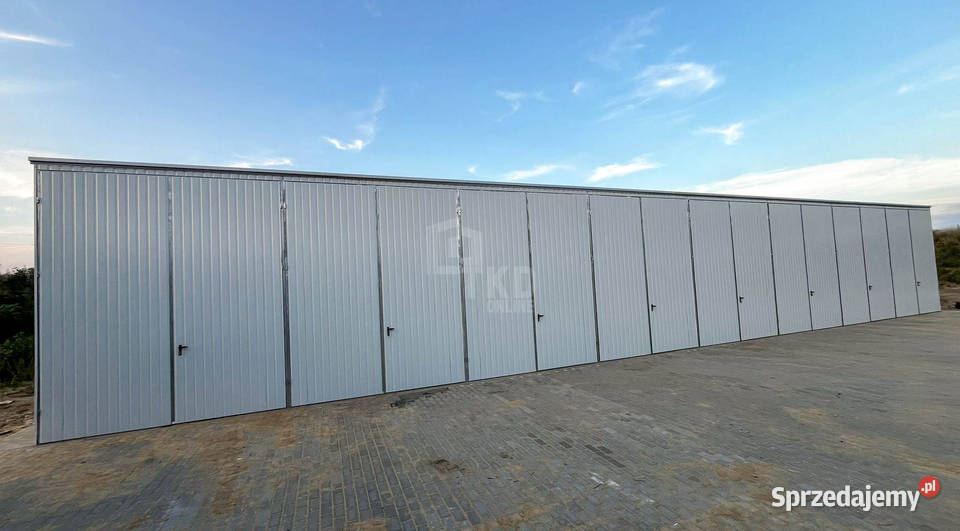 Hala blaszana 24x8m 8x brama dwuskrzydłowa biały Sprzedaż Łuków
