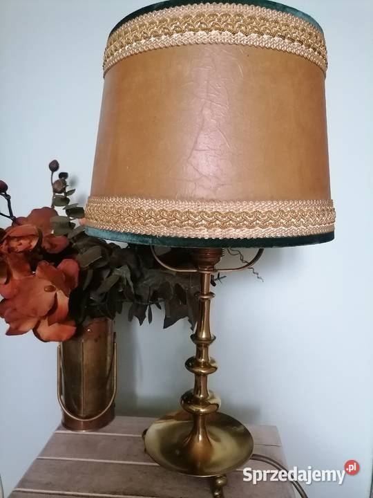 Stara mosiężna lampa salonowa gabinetowa Art Kraków