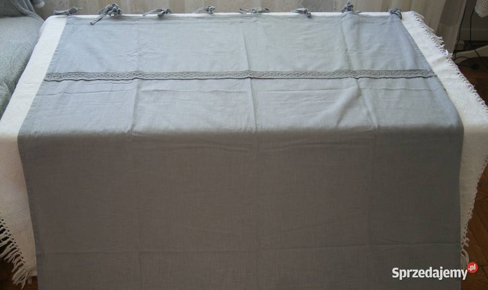 Firany zasłony SHABBY Chic szare PIĘKNE Dobroszyce