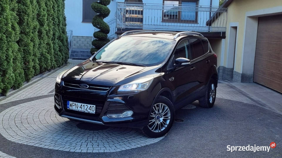 Ford Kuga Serwis Automat PółSkóry GWARANCJA czarny Motoryzacja Płońsk sprzedam