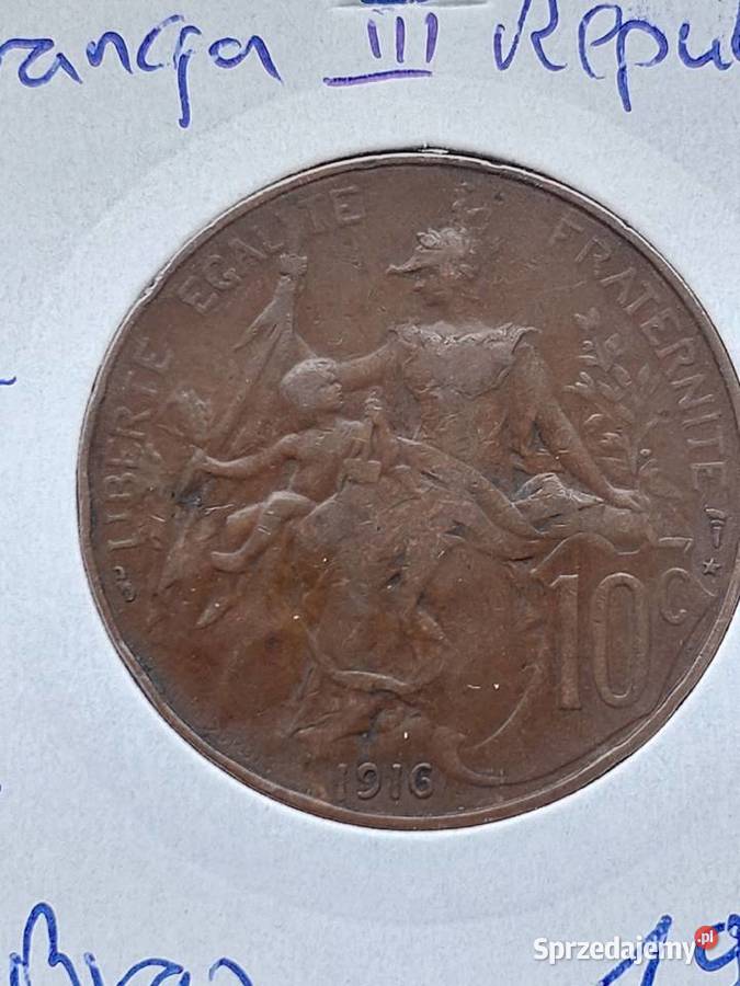 Moneta 10 centymów 1916 lubuskie Żary