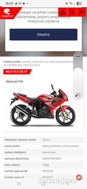 Sprzedam motor 125 inca Pułtusk