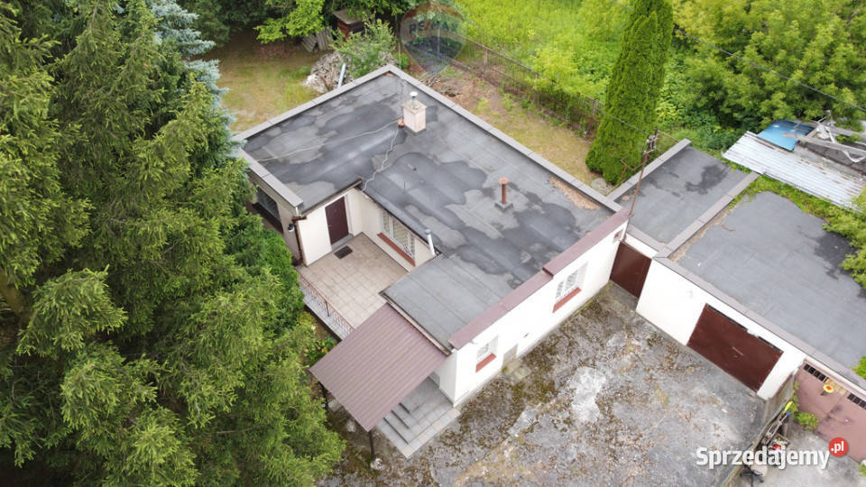 Działka budowlana 2100 m2 z domem Zakręt taras