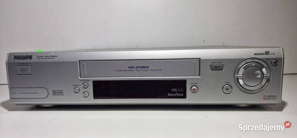 Video magnetowid Philips VR820 VCR VHS PILOT Magnetowidy Międzychód