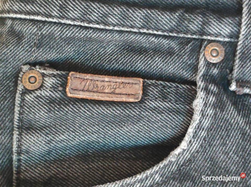 wrangler szerokie spodnie dżinsy wysoki stan Długie