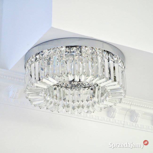 Plafon STELLA Kryształowy Glamour Srebrny Plafony Warszawa