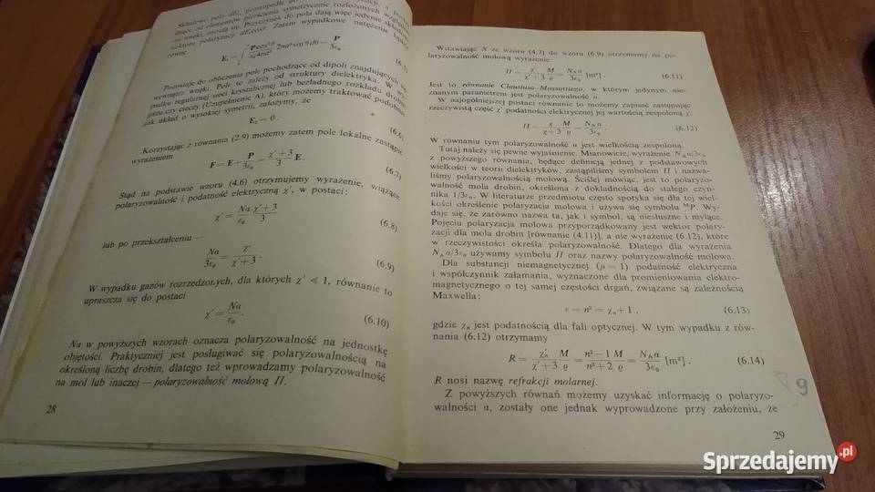Fizyka dielektryków August Chełkowski 1972 Gdańsk sprzedam