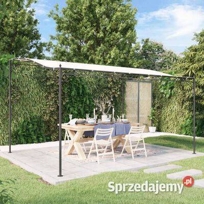 vidaXL Zadaszenie kremowe 4x3 m 180 gm tkanina i