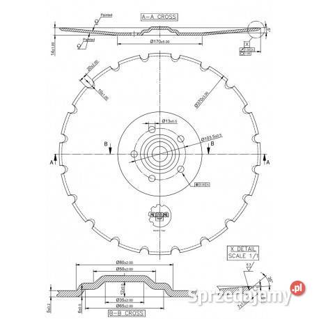 Talerz wysiewający 370 mm VDERSTAD zamiennik AMA łódzkie Sieradz