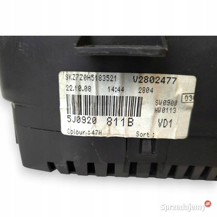 LICZNIK ZEGARY 5J0920811B Skoda Fabia II