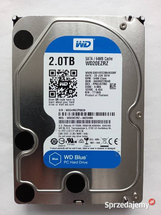 Dysk 2TB WD BLUE 35cala SATA Komputery i Akcesoria lubelskie sprzedam