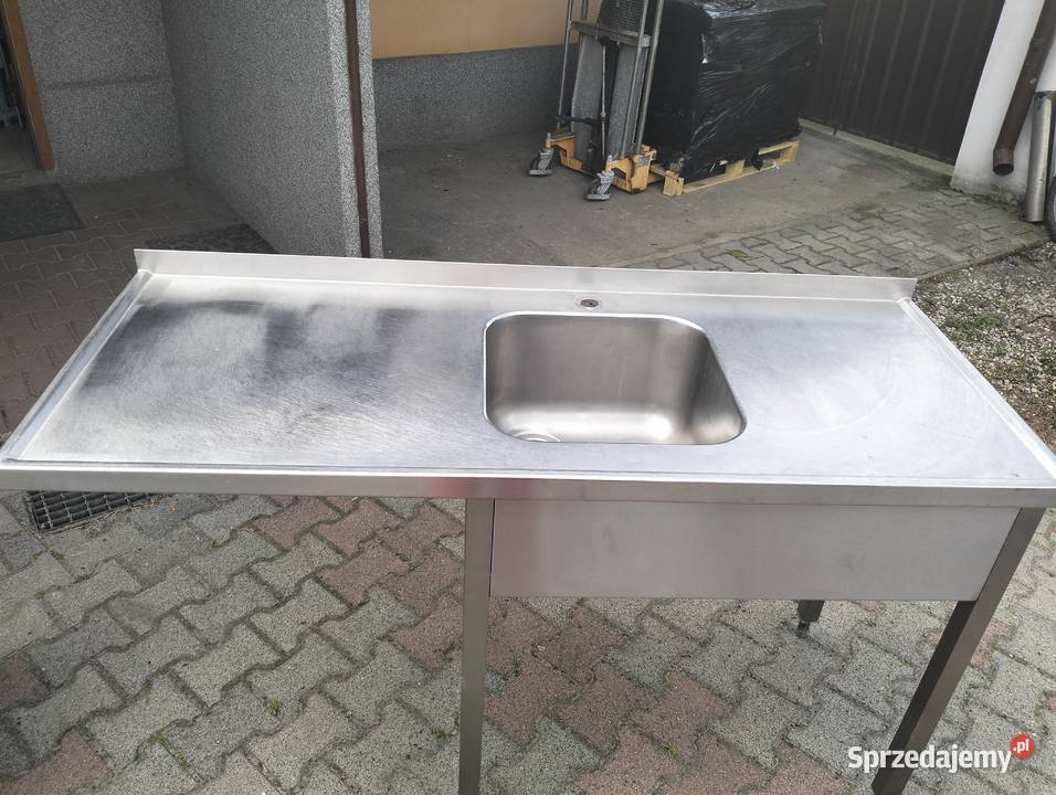 Zlew gastronomiczny 150x60x85 z miejscem na Słupia Kapitulna