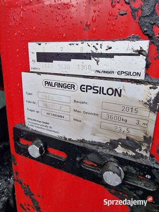 Żuraw przeladunkowy Palfinger Epsilon z nie Częstochowa sprzedam