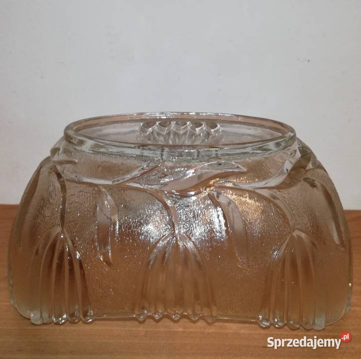 Stare szkło PRL Żardiniera Tulipany HSG Warszawa