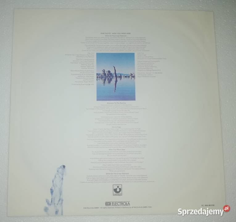Pink Floyd Wish You Where Here 1Print rock Płyty i kasety Jelenia Góra