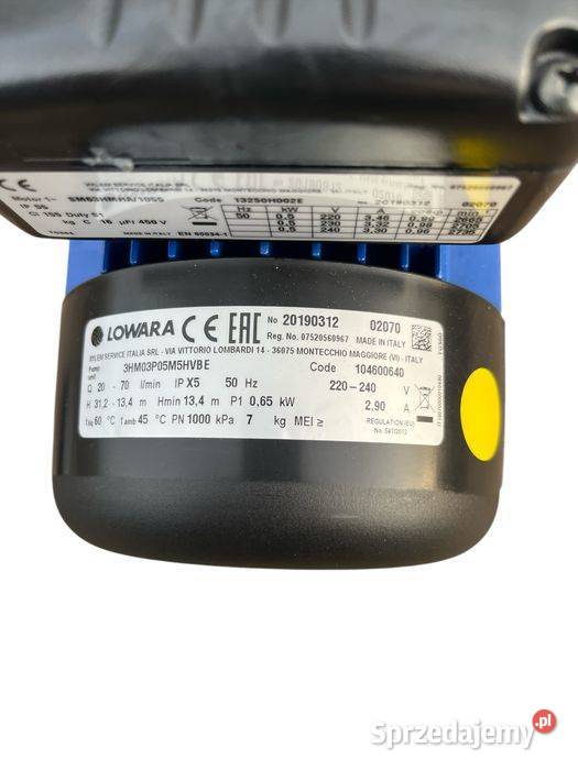 Pompa LOWARA 3HM03P 4200lh 065 kw 230V Dom i Ogród Tuliszków