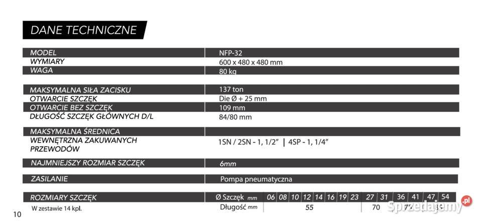 Zakuwarka Mobilna Hydflex NFP32 Siła 137 ton 1SN Warszawa