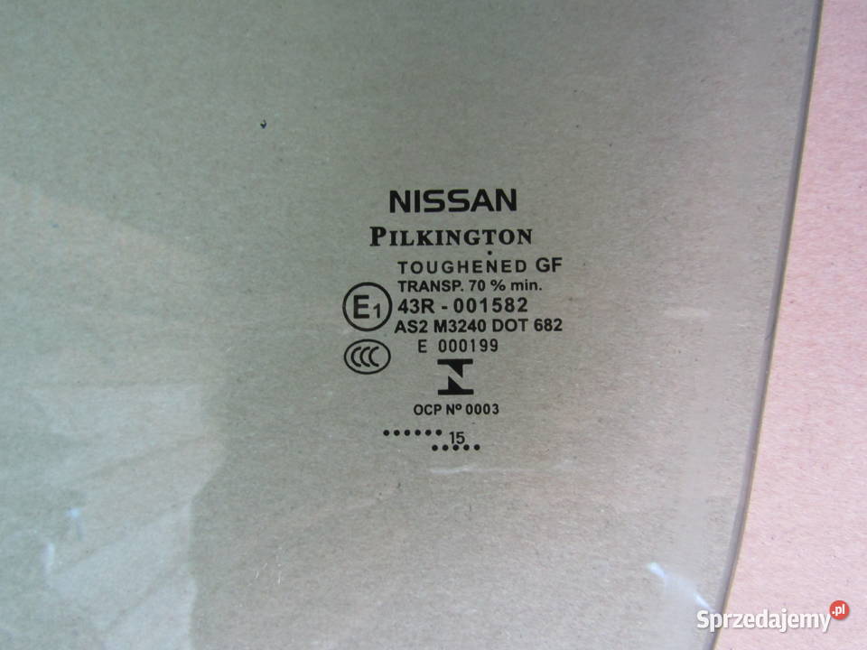 SZYBA DRZWI PRZEDNICH LEWYCH NISSAN QASHQAI J11 Motoryzacja łódzkie Mysłaków sprzedam