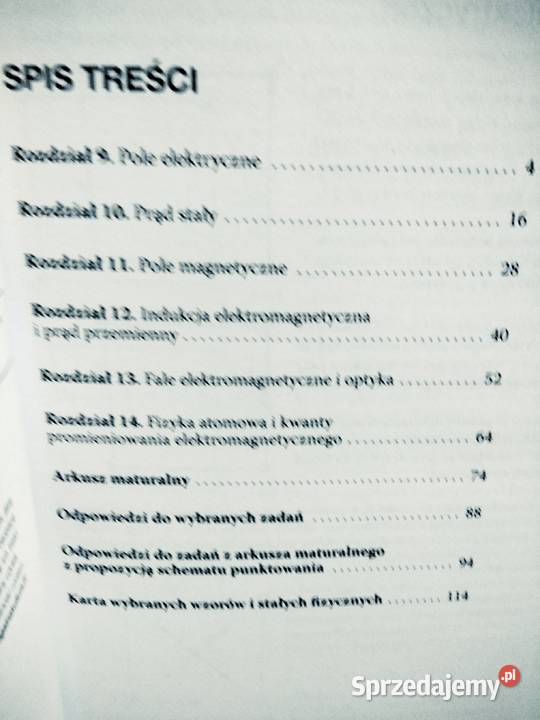 Maturalne karty pracy fizyka rozszerzenie nowy Antykwariat Warszawa