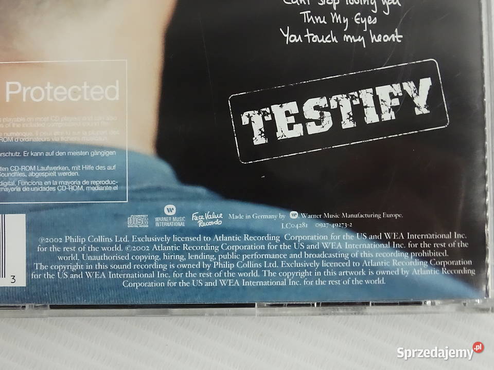 Phil Collins Testify Płyta CD Stan lubelskie Biłgoraj sprzedam