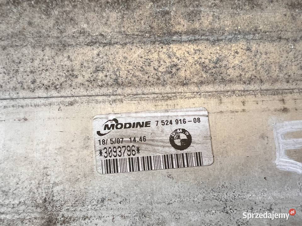 Intercooler Chłodnica Powietrza BMW E90 E91 E92 Kielce