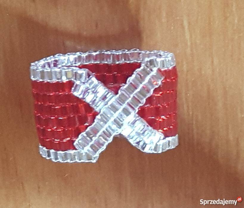 Pierścionki szyte z koralików CUBE