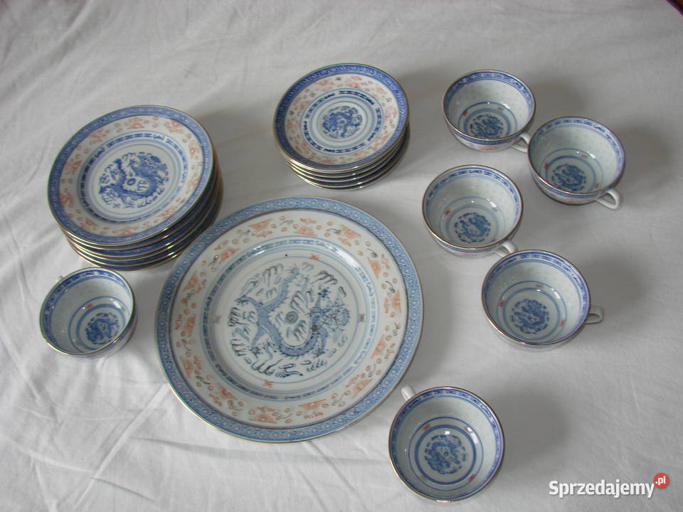 porcelana ryżowa zestaw pomorskie Pruszcz Gdański sprzedam