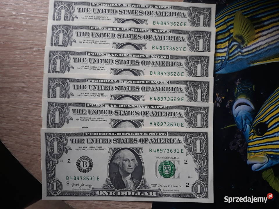 6 x 1 Dolar G Washington 2017 r mennicze kolejne Konin