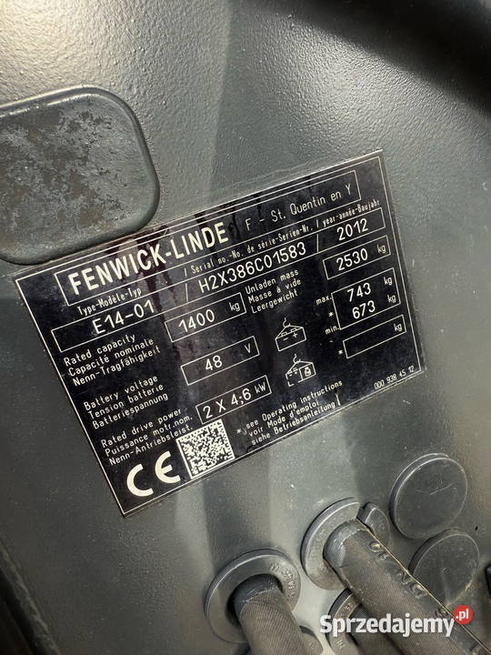 wózek widłowy elektryczny LINDE E1401 14T Działoszyn
