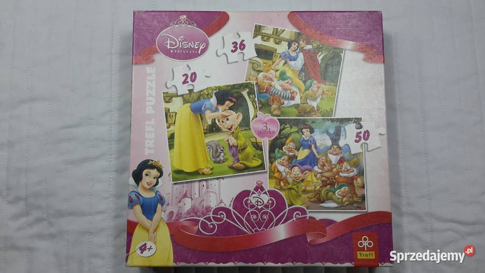 Puzzle królewna Śnieżka w opakowaniu 3 kpl Piekary Śląskie