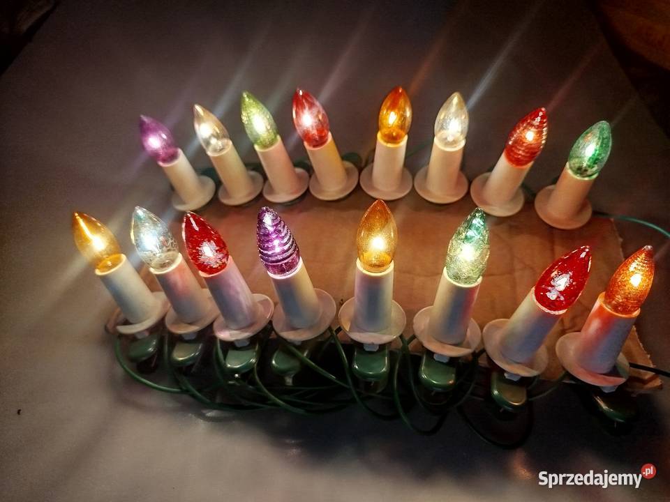 Zabytkowe lampki choinkowe z czasów PRL Zgierz sprzedam