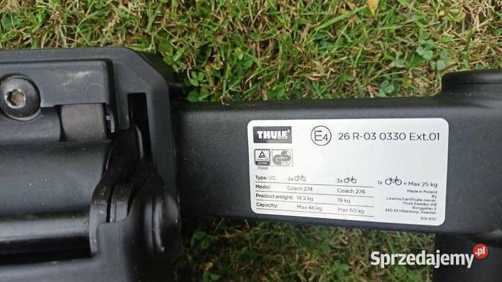 Bagażnik hak thule Velocompact 3 rowery 54 13pin