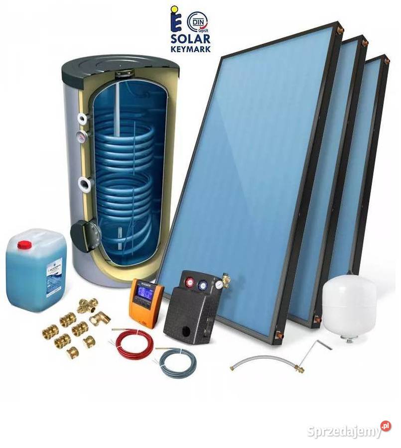 Zestaw solarny PREMIUM 20 300L Kolektory płaskie dolnośląskie Wałbrzych