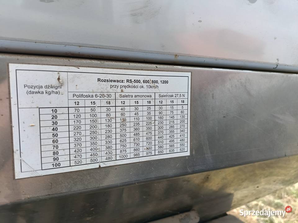 Rozsiewacz nawozów langren 800L Jedwabne