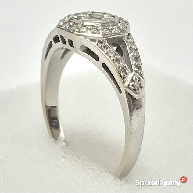 Złoty PIERŚCIONEK 18K cudowne BRYLANTY 04ct r13 Warszawa