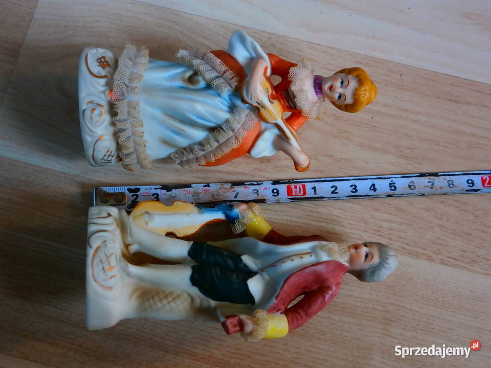 Figurki porcelanowe para z instrumentami 14 Łódź