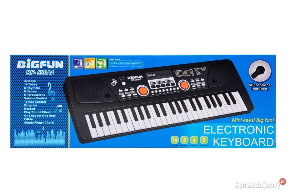 Organki pianinko keyboard z mikrofonem 49 Poznań