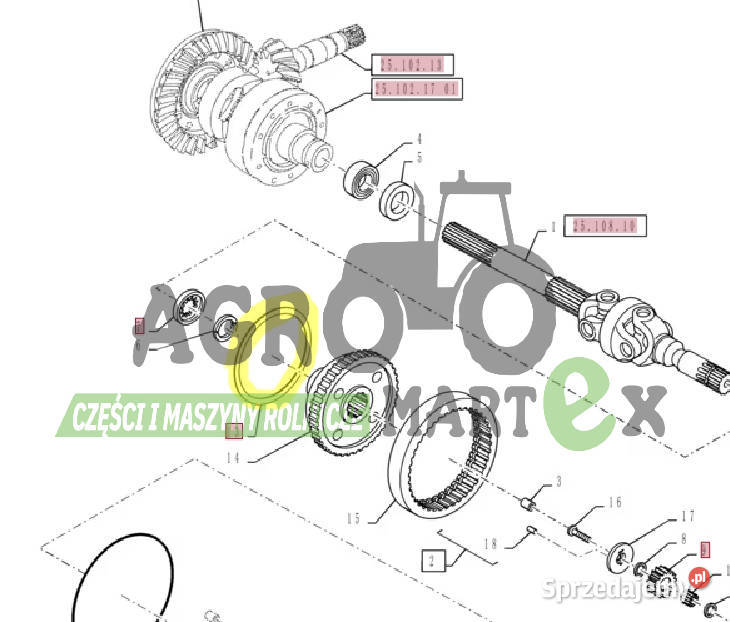 87330370 PIERŚCIEŃ SPRĘŻYNUJĄCY fi2422 CNH Wichrów