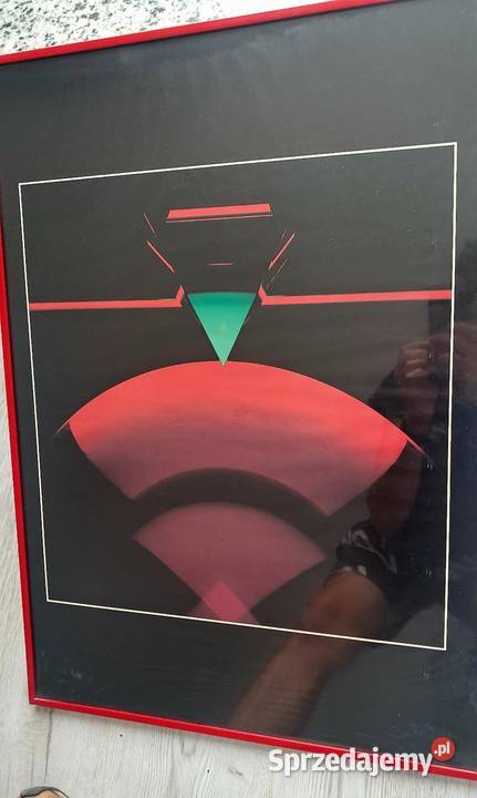 Stary Plakat Abstrakcja Grafika Vintage Lata 80 Świecie