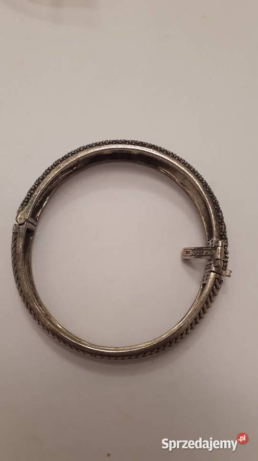 Bransoleta srebrna bangla z markazytami Radom sprzedam