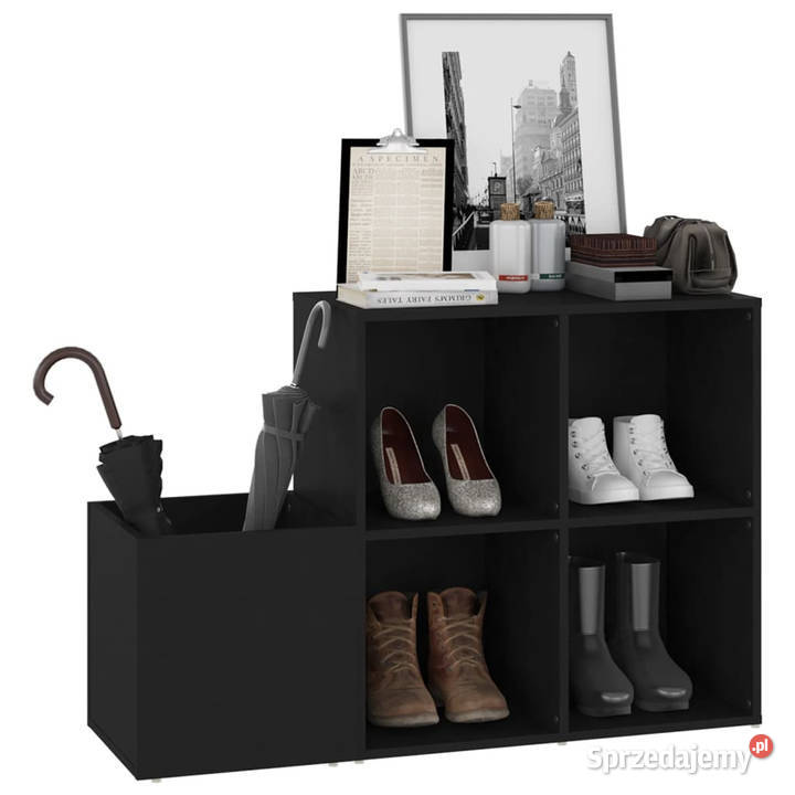 Szafka na buty czarna 105x355x70 materiał Warszawa