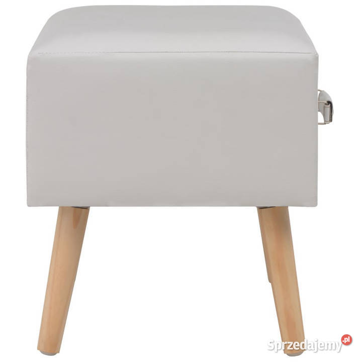 Szafka nocna biała 40x35x40 sztuczna skóra mazowieckie Warszawa