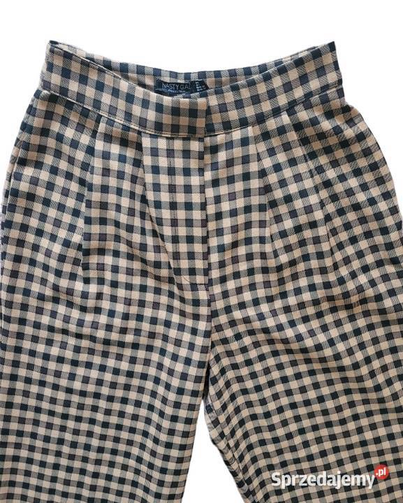 Nasty gal spodnie materiałowe kratka 34 XS Kalisz